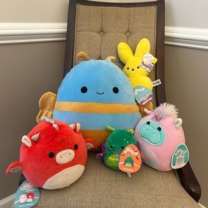 Squishmallows Plush Collection - Blue, Red, Yellow, Green, Pink